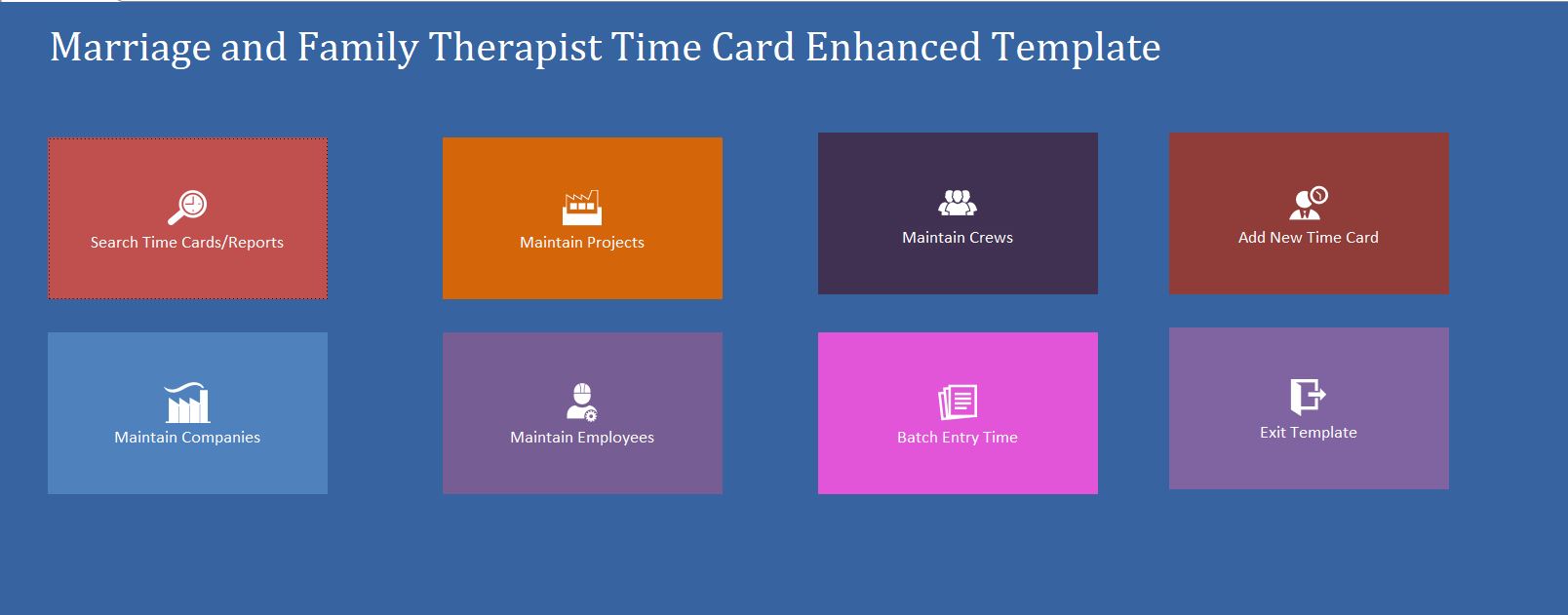  Enhanced Marriage and Family Time Card Template | Time Card Database